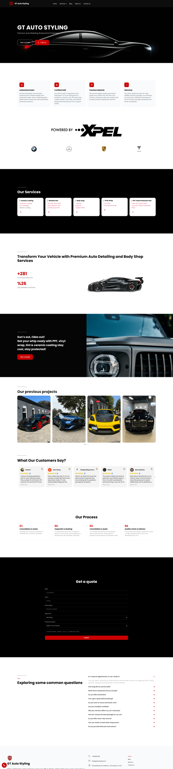طراحی سایت GT Auto Styling